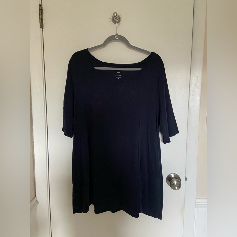 J. Jill XLT Navy Blue Short Sleeve Tunic